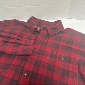 Polo Ralph Lauren Farrell Rojo Cuadros Doble Bolsillo Franela Algodón Camisa Grande - Imagen 1 de 5