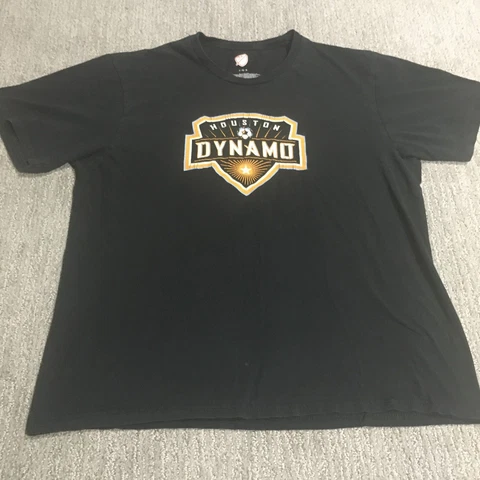 Houston Dynamo T Shirt Mens Large Soccer Graphic Black Outdoor Futbol Season Cover