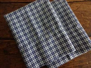 TOMMY HILFIGER BLUE White CHECK Plaid 2 STANDARD PILLOWCASES - Picture 1 of 2