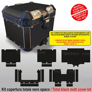 Kit adesivi bauletto top case BMW R1200GS - R1250GS NERO ANTIGRAFFIO dal 2013 - Foto 1 di 1