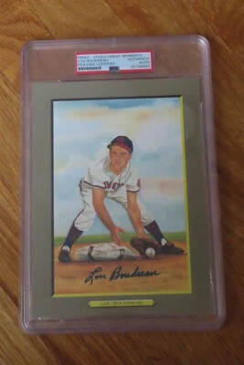 HOFer LOU BOUDREAU signed Great Moments Perez Steele Encapsulated PSA INDIANS - Image 1 of 3