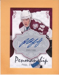 PAUL STASTNY 2008-09 O-PEE-CHE PREMIER PENMANSHIP SP 100 AUTO #PP-PS AVALANCHE