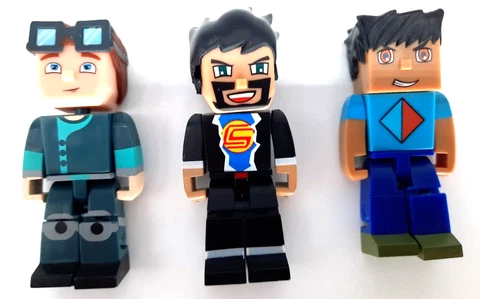 Tube Heroes Action Figures (Lot of 3), Dimensions 3” Tall, (T3) Cover