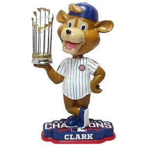 MLB Chicago Cubs Clark Mascot 2016 Campeones de la Serie Mundial Bobblehead - Imagen 1 de 1