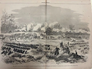 1862 Harpers Weekly Centerfold - Charles City Road Battle - Heintzelman/Franklin - Picture 1 of 1