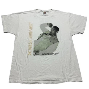 Jamie Foxx Unpredictable Tour Tshirt Mens XL Vintage Y2K Rare Tee Casual White - Picture 1 of 9
