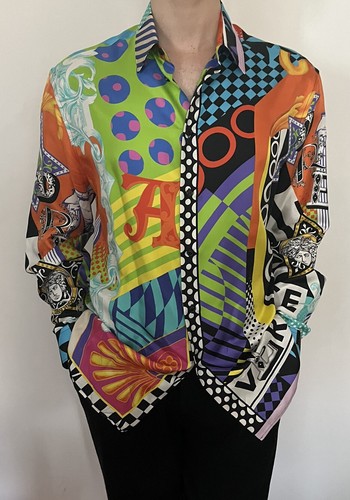 Camicia VERSACE 2020 Runway Pop Temple Silk IT48 M