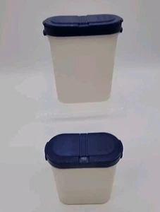 2 Tupperware Salz/Pfeffer/Gewürz/Trocken Reibstreuer blau Modular Mates 1846 TOP - Bild 1 von 12