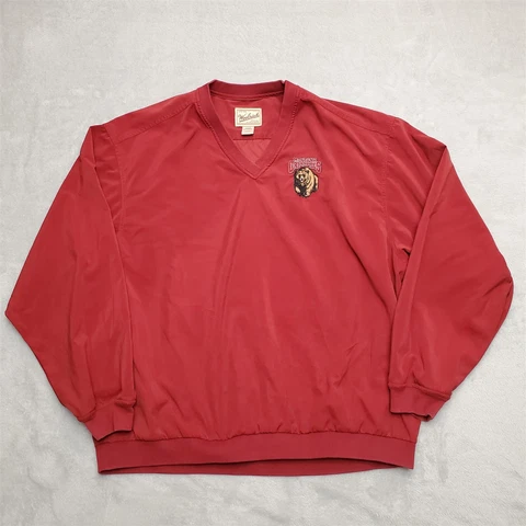 Vintage Grizzlies Jacket Mens Extra Large Maroon V-neck Montana Woolrich Cover