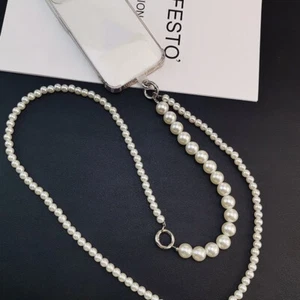 Crossbody Pearl Bead Phone Chain For Iphone Samsung Xiaomi Huawei Phone Pend _xa - Zdjęcie 1 z 6