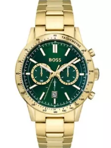 HUGO BOSS MENS ALLURE CHRONO WATCH HB1513923 GREEN DIAL - WARRANTY - RRP 479.00 - Picture 1 of 3