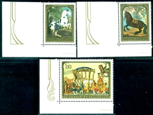 1978 Painting,Piebald horse,stallion,Golden wagon,carriage,Liechtenstein,717,MNH - Picture 1 of 1