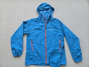 Montbell Windbreaker Unisex Blue And Red New Ultra Light Weight Packs Small - Picture 1 of 5