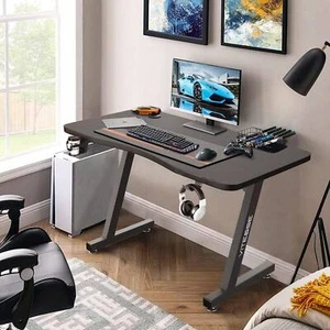 Ergonomic Gaming Desk Z Shaped Office PC Computer table With full desk Mouse Pad - Picture 1 of 7