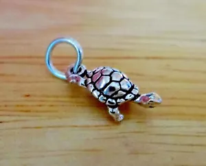 ¡Dije tortuga de plata esterlina 3D pequeña caja de 13x6 mm! - Imagen 1 de 4