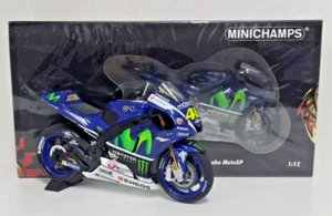MODELLINO 1:12 VALENTINO ROSSI MINICHAMPS YAMAHA YZR-M1 TEST SEPANG MOTOGP 2016 - Imagen 1 de 3