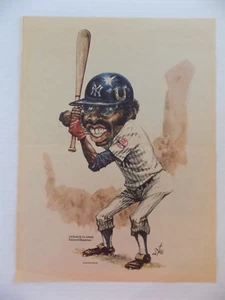 Horace Clarke Caricature New York Yankees NY Daily News 1973 Bruce Stark VTG HTF - Imagen 1 de 2