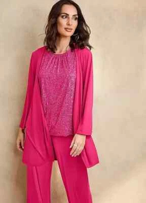 Together Himbeere Trikot 3 Teile Satz Übergröße UK 18 (fm136-4.1) - Bild 1 von 3