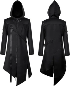 Hicarer Men's Steampunk Vintage Tailcoat Cosplay Costume - Black Size XL - Picture 1 of 6