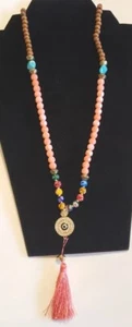 BOHO Tassle, Wooden beads & Mix Stones Necklace. New without tags. - Picture 1 of 14