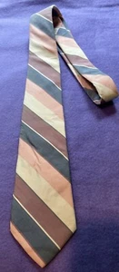 Vintage Christian Dior Stripe 3” Skinny Signature Neck Tie Polyester Silk Blend - Picture 1 of 11