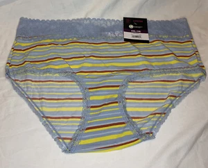 No Boundaries Hipster Multicolor Blue Multicolor Striped Panty Size XXL (19) - Picture 1 of 3