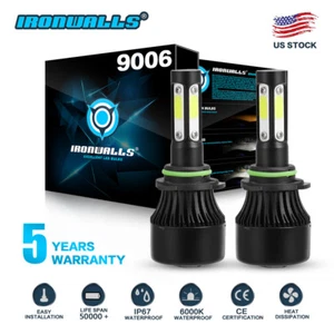 4-sides 9006 HB4 LED Headlight Bulbs Conversion Kit Low Beam 6000K Super Bright - Picture 1 of 12