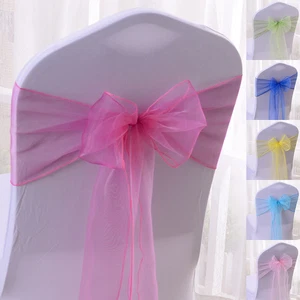 10 PIEZAS Fajas de Organza Cubierta de Silla Cinta Cinturón Moño Silla Decoración Fajas - Imagen 1 de 30