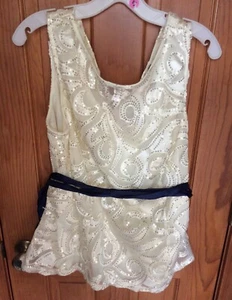 Women's Onyx Nite Ivory with Sequins Tank Top Size XL New w Tags - Picture 1 of 2