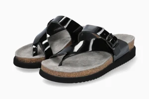 Mephisto Women's Helen Thong Sandals Black Patent- size 40 /10 USA - Picture 1 of 20