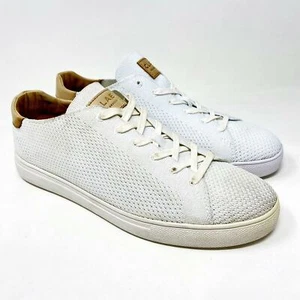 Clae Bradley Knit White Casual Sneakers Mens Size 9 - Picture 1 of 6