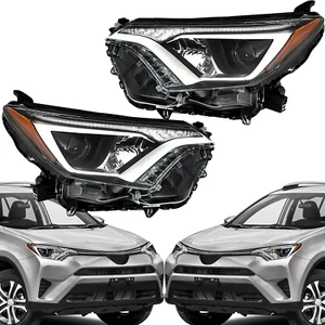 FITs 2016 2017 2018 Toyota Rav4 Headlights Halogen Headlamps Left&Right Pair DOT - Picture 1 of 18