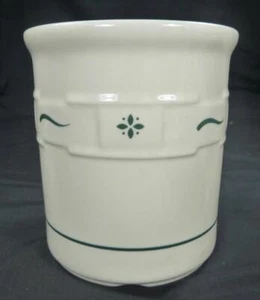 Longaberger Pottery Woven Traditions Heritage Green Utensil Crock - Picture 1 of 4