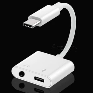 2in1 Durable USB C to 3.5mm Adapter AUX & DAC Date Cable for Nokia 9 PureView - Picture 1 of 1