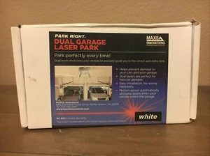MAXSA Innovations Park Right Garage Laser Park Dual Lasers - White - NEW - Picture 1 of 5