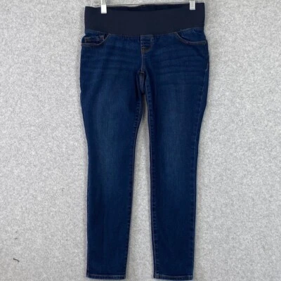 Old Navy Maternity Jeans 2 Short Blue Skinny Stretch Low Rise Dark Med Denim - Image 1 of 4