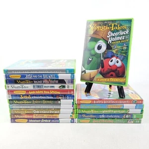 17 VeggieTales Classic Kids DVDs Sheerluck Holmes Silly Song Wizard of Ha's - Picture 1 of 9