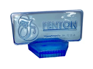 Fenton Art Glass Logo Store Display Sign 9799 Blue Opalescent - Picture 1 of 7