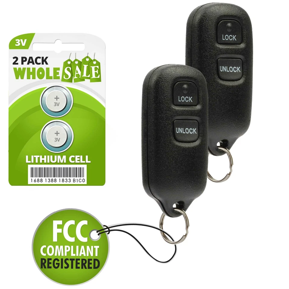 2 Replacement For 1996 1997 1998 1999 2000 Toyota Rav4 Key Fob Alarm Foto 1 de 4