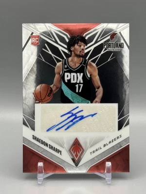 2022-23 Chronicles Shaedon Sharpe Phoenix Rookie Auto PRA-SHS Trail Blazers - Image 1 of 2