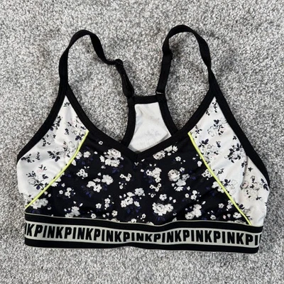 Sujetador deportivo Victoria's Secret rosa Ultimate S floral retro Y2K atletismo elástico Foto 1 de 4