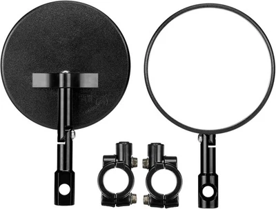 KEMIMOTO Premium Billet Aluminum Motorcycle Mirrors, 7/8'' 3.9", Black  - Image 1 of 4