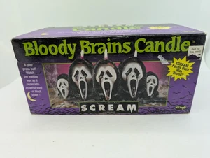 Vela rara de colección nueva película Scream 1997 'Bloody Brains' icónica con caja cara de fantasma - Imagen 1 de 20