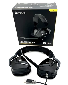 Corsair VOID RGB Elite USB Wired Premium Gaming Headset 7.1 Surround Sound - Picture 1 of 24