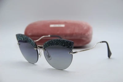 NUEVAS GAFAS DE SOL MIU MIU SMU 58T D47-148 AZUL GRIS PLATA DEGRADADO AUTÉNTICAS 65-17 Foto 1 de 4