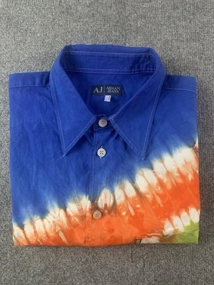 A/J Armani Jeans Mens 100% Cotton Short Sleeve Shirt Size L Multicolor - Image 1 of 4