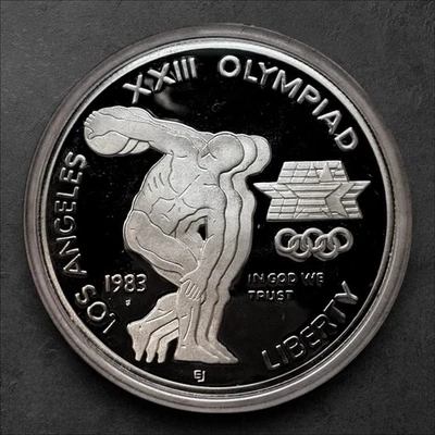 1983-S 🇺🇸 USA Proof Olympic Silver Dollar Coin - OGP/COA, 90% Silver. - Image 1 of 4