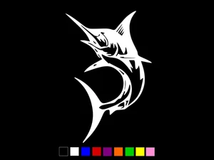 Vinyl-Aufkleber Marlin Hochwasserfischen LKW Autoaufkleber Größe Farbe wählbar - Bild 1 von 2