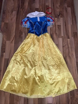 Snow White Women's Size S 4-6  Deluxe Adult Costume Dress Gown Disney W/Headband - Image 1 of 4