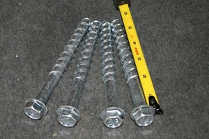 Tornillo de anclaje de hormigón de cabeza hexagonal de alta resistencia grande de 1/2" x 6" (1) cada uno - Imagen 1 de 5